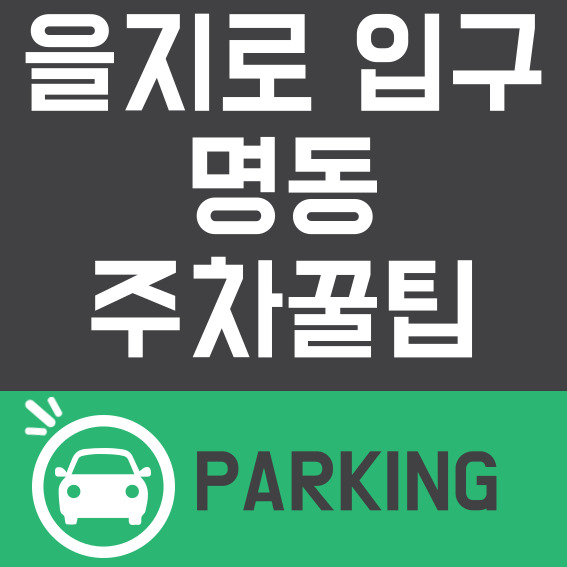 명동 주차 꿀팁